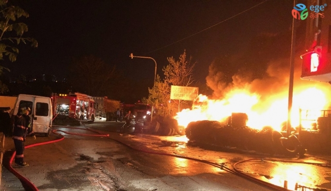 Ankara’da lastikçiler sitesinde yangın: 4 dükkan kül oldu