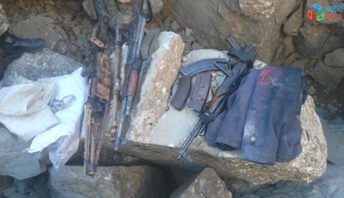 Siirt’te terör örgütü PKK’ya ait toprağa gömülü mühimmat ele geçirildi