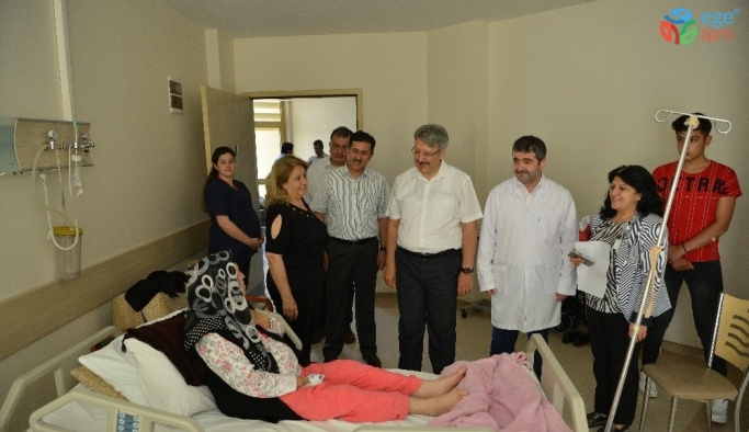 Uşak Üniversitesi Tıp Fakültesi Dekanı Semiz, hastaneyi ziyaret etti