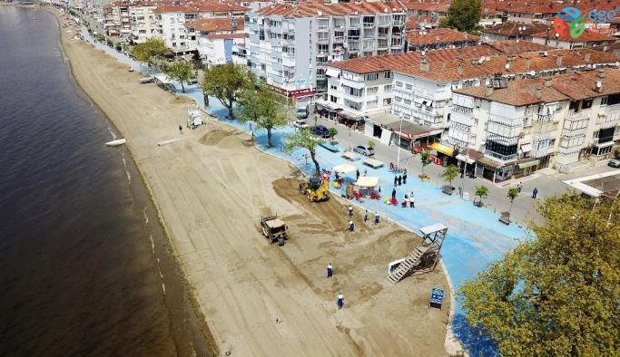 Bursa plajları yosunlardan arındırılıyor