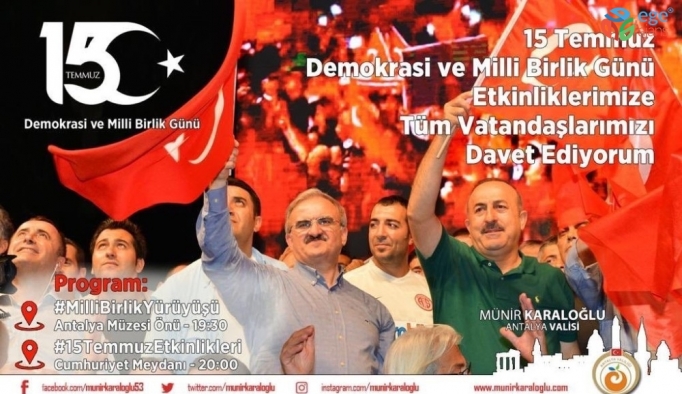 Vali Karaloğlu:" 15 Temmuz Destanını gelecek nesillere aktarmak boynumuzun borcudur"