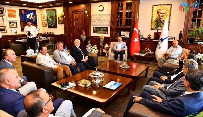 Ticaret odası başkanlarından Başkan Soyer’e ziyaret