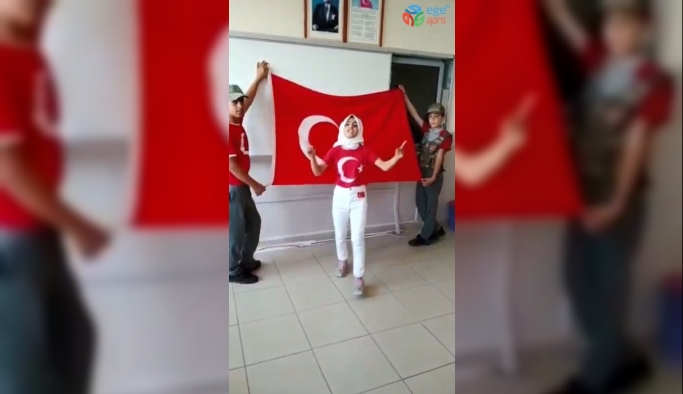 Develili öğrenciler ’Komando Andı’ ile Mehmetçiğe destek verdi