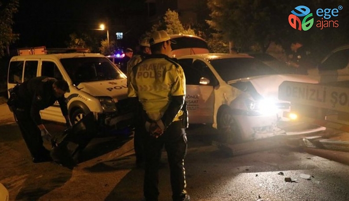 ’Dur’ ihtarına uymayarak kaçan sürücü ekip otosuna çarptı: 2 polis yaralandı