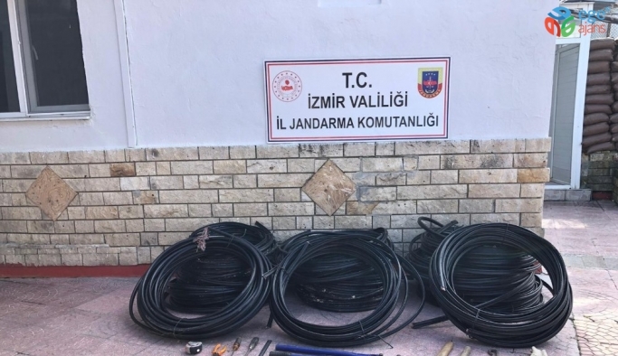 İzmir’de 11 bin liralık kabloyu çalan şahıslar yakalandı