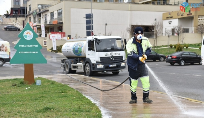 Tuzla Belediyesinin korona virüsle mücadelesi aralıksız sürüyor