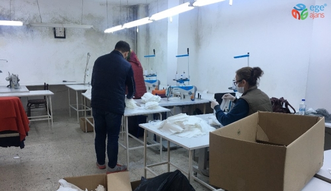 (Özel) Ataşehir’de kaçak maske üretimi yapılan atölyelere baskın