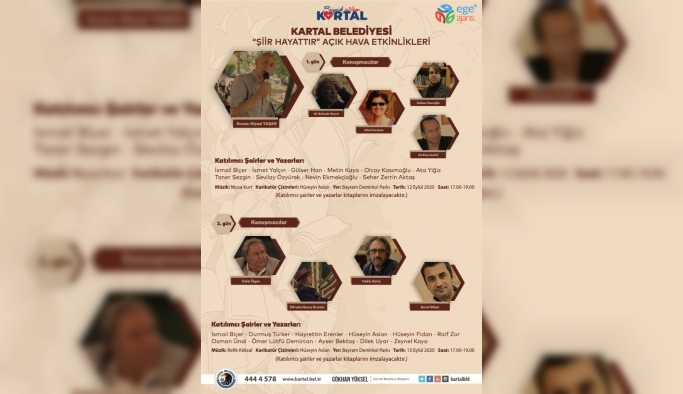 Kartal Belediyesi “Şiir Hayattır” etkinliği ile şair ve yazarları ağırlıyor