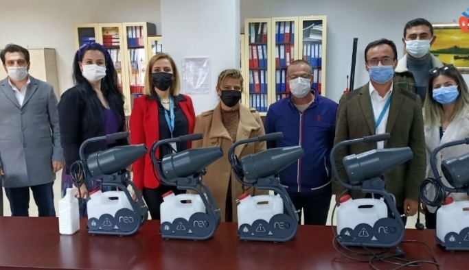 Söke AK Parti’den, Devlet Hastanesi’ne dezenfektan makinesi
