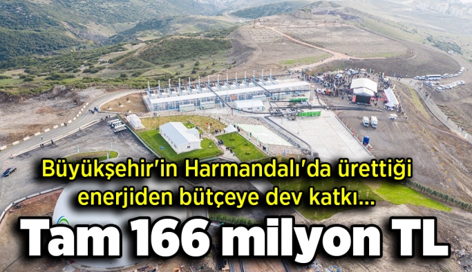 Büyükşehir'in Harmandalı'da ürettiği enerjiden bütçeye dev katkı... Tam 166 milyon TL