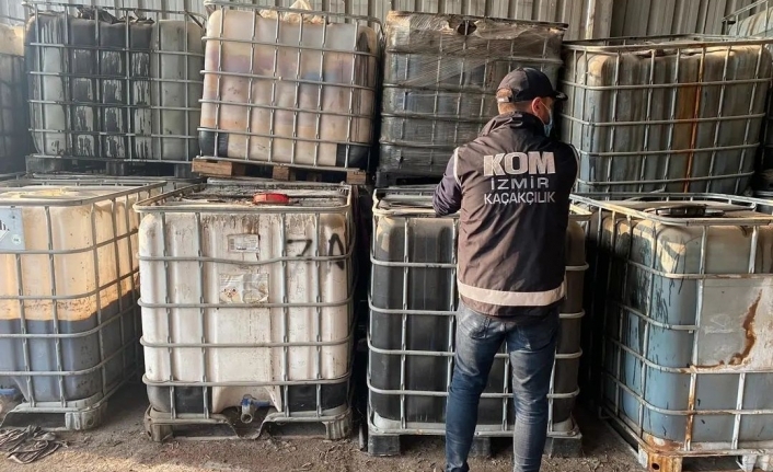 İzmir’de 109 bin 500 litre kaçak akaryakıt ele geçirildi