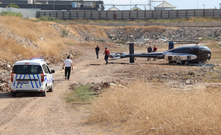 İzmirli iş adamının helikopteri yan yattı: 2 yaralı