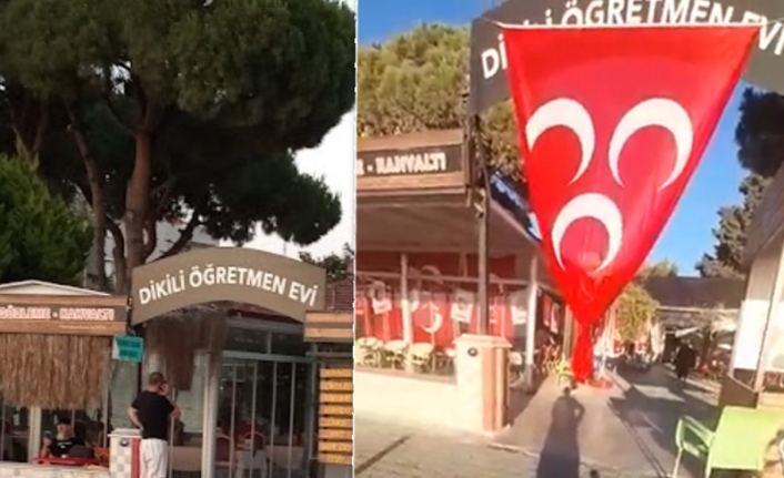 Öğretmenevi’ndeki MHP etkinliğine çifte tepki: Türk bayrağı yerine MHP bayrağı asıldı!
