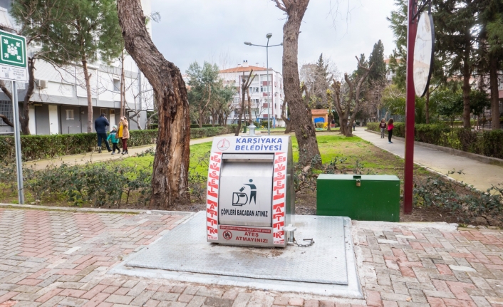 Karşıyaka'da yeraltı konteyner uygulaması sürüyor