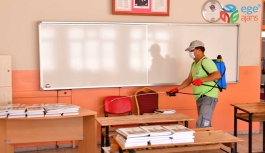 Narlıdere’nin okulları dezenfekte ediliyor