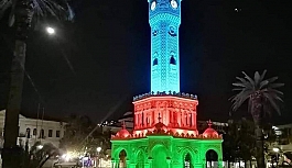 Saat Kulesi Kardeş Ülke Azerbaycan'ın Renklerine Büründü