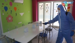 Karabağlar’da yüz yüze eğitim okulları dezenfekte ediliyor