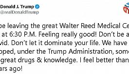 Trump: “Bugün harika Walter Reed Tıp Merkezi’nden ayrılıyorum”