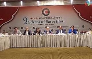 HAK-İŞ Genel Başkanı Arslan basın mensuplarıyla...