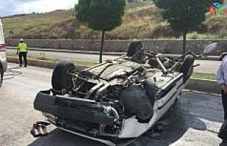 Çankırı’da otomobil takla attı: 2 yaralı