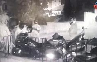 (Özel) Ataşehir’de kasklı motosiklet hırsızlığı...