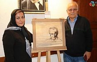 İranlı sanatçı çiftten Atatürk tablosu