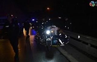 Alkollü motosiklet sürücüsü kaza yaparak yaralandı