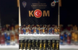 Kastamonu’da 89 şişe kaçak alkol yakalandı