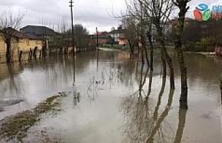 Zonguldak’ta köy yolları sular altında kaldı