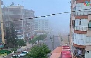 Şanlıurfa’da boş cadde ve sokakları sis kapladı