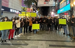 CHP Karşıyaka Gençlik'ten mumlu protesto