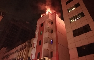Otelde yangın paniği, müşteriler tahliye edildi