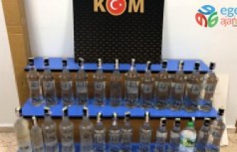 Keşan’da 27 şişe sahte alkol ele geçirildi