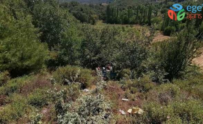 Turgutlu'da traktör uçuruma yuvarlandı: 5 yaralı